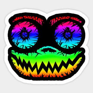 Rainbow Smiley Face - Scratch Design Sticker